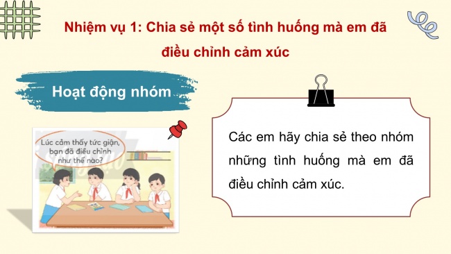 Soạn giáo án điện tử HĐTN 4 CTST bản 2 Tuần 3: HĐGDTCĐ - Điều chỉnh cảm xúc của bản thân