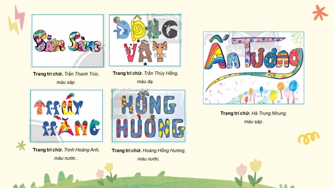 Soạn giáo án điện tử mĩ thuật 4 CTST bản 2 Bài 7: Chữ trang trí