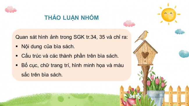 Soạn giáo án điện tử mĩ thuật 4 CTST bản 2 Bài 8: Trang trí bìa sách