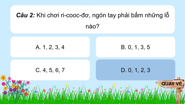 Soạn giáo án điện tử âm nhạc 4 cánh diều Tiết 4: Ôn tập nhạc cụ; Vận dụng