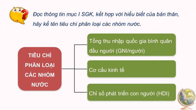 Soạn giáo án điện tử địa lí 11 CTST Bài 1: Sự khác biệt về trình độ phát triển kinh tế - xã hội của các nhóm nước