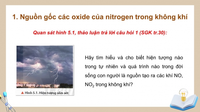 Soạn giáo án điện tử hóa học 11 CTST Bài 5: Một số hợp chất với oxygen của nitrogen