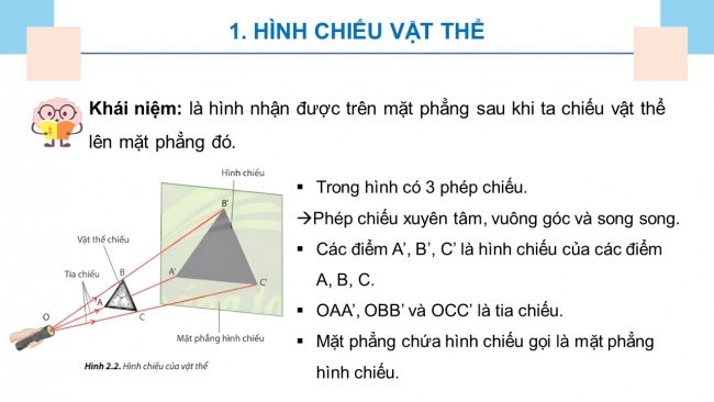 Soạn giáo án điện tử Công nghệ 8 CTST Bài 2: Hình chiếu vuông góc