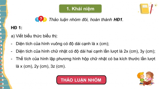 Soạn giáo án điện tử Toán 8 CD Chương 1 Bài 1: Đơn thức nhiều biến. Đa thức nhiều biến