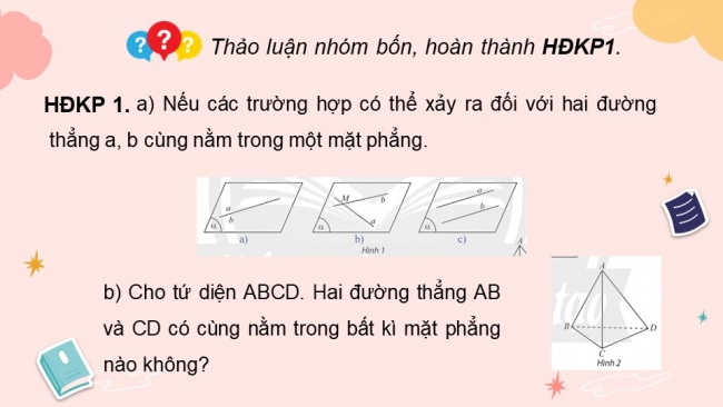 Soạn giáo án điện tử toán 11 CTST Bài 2: Hai đường thẳng song song