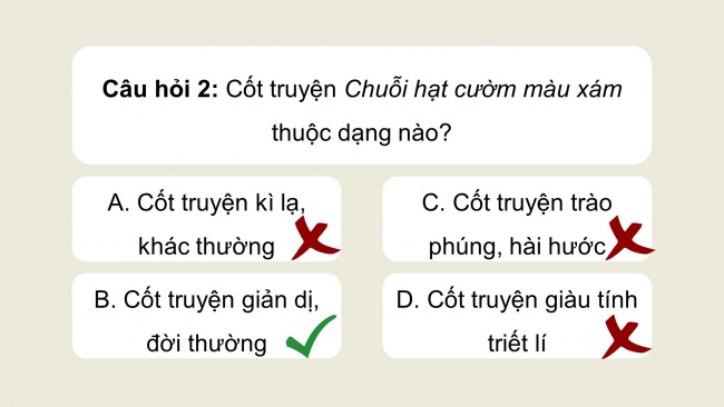 Soạn giáo án điện tử Ngữ văn 8 CD Bài 1 Tự đánh giá: Chuỗi hạt cườm màu xám