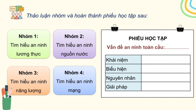 Soạn giáo án điện tử địa lí 11 Cánh diều Bài 5: Một số vấn đề an ninh toàn cầu