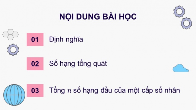 Soạn giáo án điện tử toán 11 Cánh diều Bài 3: Cấp số nhân