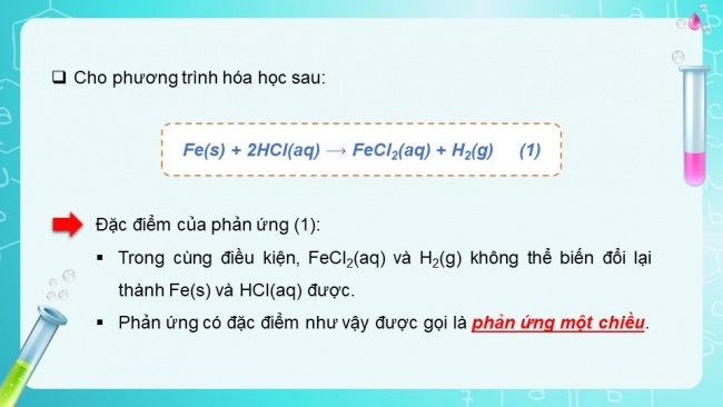 Soạn giáo án điện tử hóa học 11 Cánh diều  Bài 1: Mở đầu về cân bằng hoá học