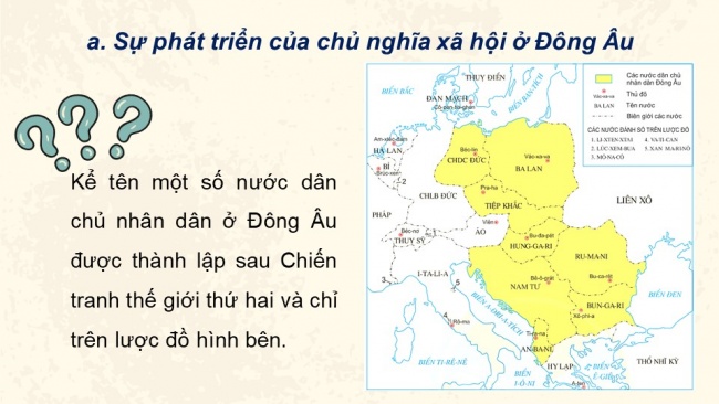 Soạn giáo án điện tử lịch sử 11 Cánh diều Bài 4: Sự phát triển của Chủ nghĩa xã hội từ sau Chiến tranh thế giới thứ hai đến nay (P1)