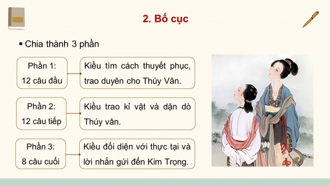 Soạn giáo án điện tử ngữ văn 11 Cánh diều Bài 2 Đọc 2: Trao duyên