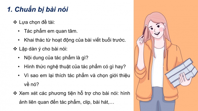 Soạn giáo án điện tử ngữ văn 11 Cánh diều Bài 2 Nói và nghe: Giới thiệu một tác phẩm nghệ thuật