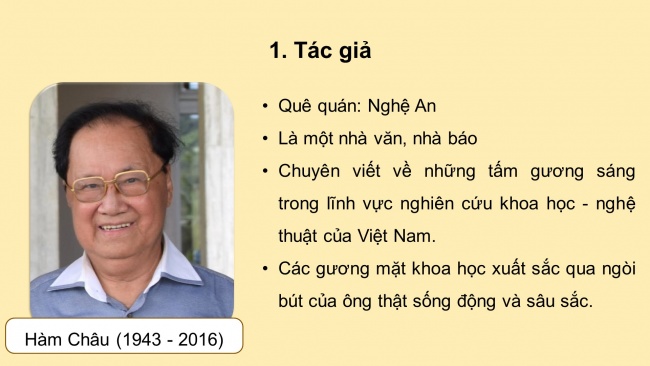 Soạn giáo án điện tử ngữ văn 11 Cánh diều Bài 4 Đọc 2: Tạ Quang Bửu - người thầy thông thái