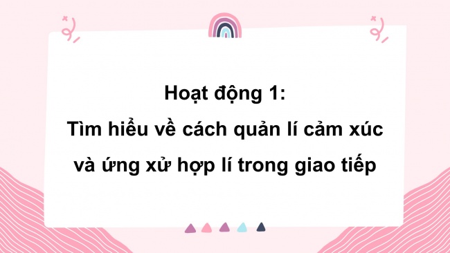 Soạn giáo án điện tử hoạt động trải nghiệm 11 Cánh diều Chủ đề 2: Quản lí bản thân