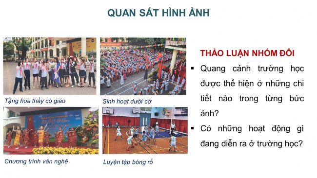 Soạn giáo án điện tử mĩ thuật 4 KNTT Chủ đề 6: Mái trường yêu dấu