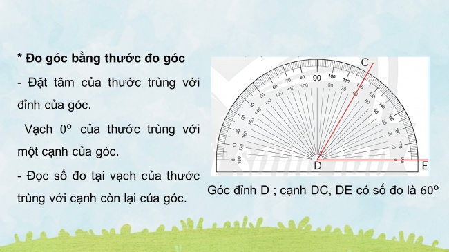 Soạn giáo án điện tử toán 4 CTST Bài 30: Đo góc – Góc nhọn, góc tù, góc bẹt