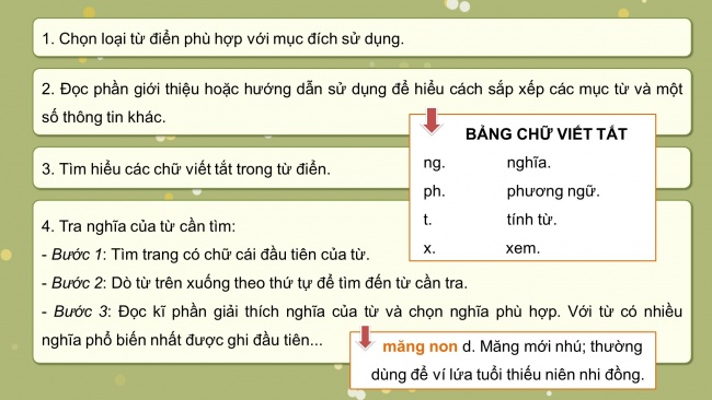 Soạn giáo án điện tử tiếng việt 4 CTST CĐ 3 Bài 4 Luyện từ và câu: Sử dụng từ điển