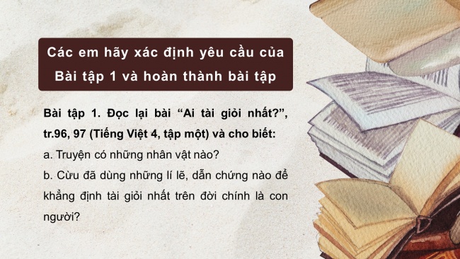 Soạn giáo án điện tử tiếng việt 4 CTST CĐ 3 Bài 6 Nói và nghe: Thuyết trình về trí tuệ và tài năng của con người