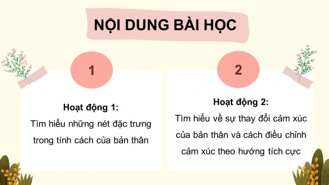 Soạn giáo án điện tử HĐTN 8 KNTT Chủ đề 2 HĐGDTCĐ: Tính cách và cảm xúc của tôi (tiết 1)