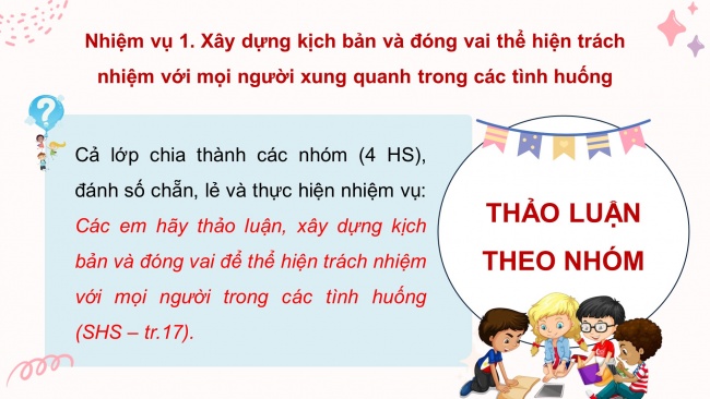 Soạn giáo án điện tử HĐTN 8 CTST (bản 2) Chủ đề 2: Thể hiện trách nhiệm của bản thân - Hoạt động 3, 4, 5