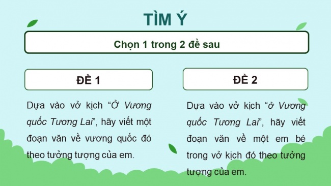 Soạn giáo án điện tử Tiếng Việt 4 CD Bài 7 Viết 2: Luyện tập viết đoạn văn tưởng tưởng