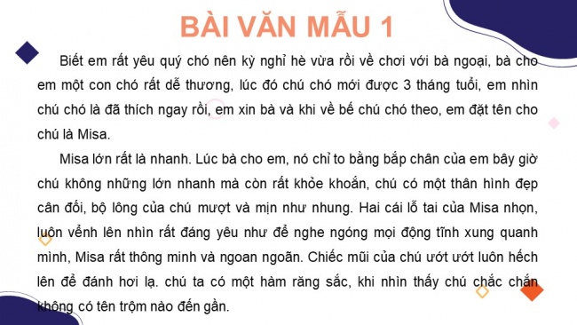 Soạn giáo án điện tử tiếng việt 4 KNTT Bài 29: Viết bài văn miêu tả con vật