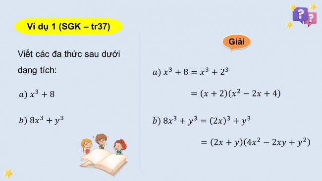 Soạn giáo án điện tử Toán 8 KNTT Bài 8: Tổng và hiệu hai lập phương