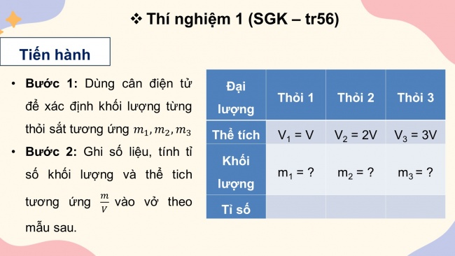 Soạn giáo án điện tử KHTN 8 KNTT Bài 13: Khối lượng riêng