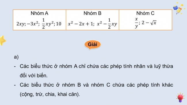 Soạn giáo án điện tử Toán 8 CTST Chương 1 Bài 1: Đơn thức và đa thức nhiều biến