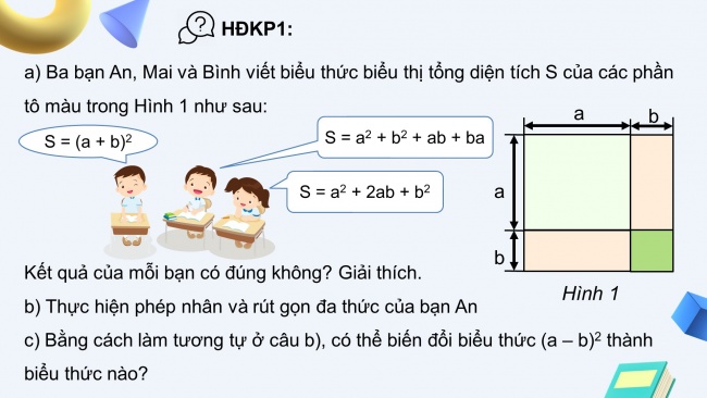 Soạn giáo án điện tử Toán 8 CTST Chương 1 Bài 3: Hằng đẳng thức đáng nhớ