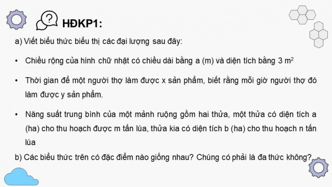 Soạn giáo án điện tử Toán 8 CTST Chương 1 Bài 5: Phân thức đại số