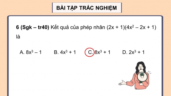 Soạn giáo án điện tử Toán 8 CTST: Bài tập cuối chương 1