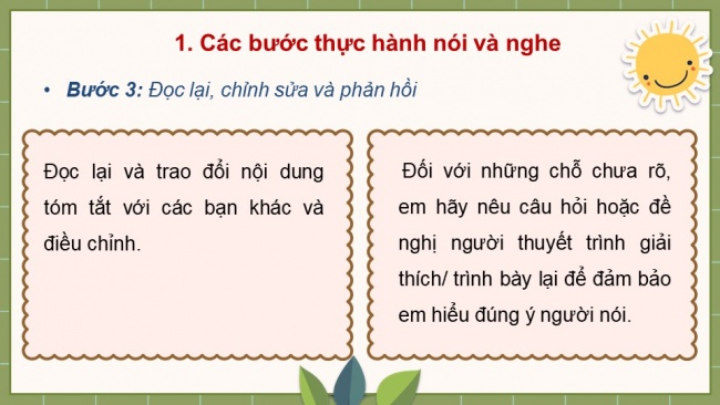 Soạn giáo án điện tử Ngữ văn 8 CTST Bài 1 Nói và nghe: Nghe và tóm tắt nội dung thuyết trình của người khác