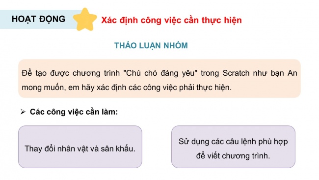 Soạn giáo án điện tử tin học 4 KNTT bài 15: Tạo chương trình máy tính để diễn tả ý tưởng