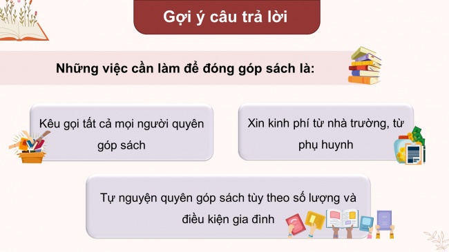 Soạn giáo án điện tử tiếng việt 4 CTST CĐ 1 Bài 2 Nói và nghe: Trao đổi về việc xây dựng tủ sách của lớp em