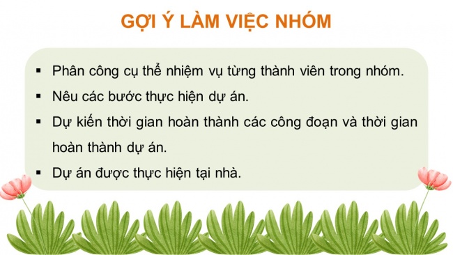 Soạn giáo án điện tử công nghệ 4 CTST Dự án 1: Em trồng hoa trang trí lớp học