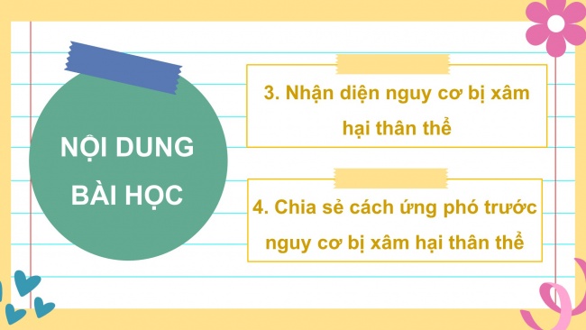 Soạn giáo án điện tử HĐTN 4 CTST bản 1 CĐ2 - Tuần 6: Nhận diện nguy cơ bị xâm hại thân thể- Chia sẻ cách ứng phó trước nguy cơ bị xâm hại thân thể