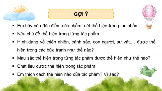 Soạn giáo án điện tử mĩ thuật 4 CTST bản 2 Bài 1: Chấm, nét và sự biến thể của nét