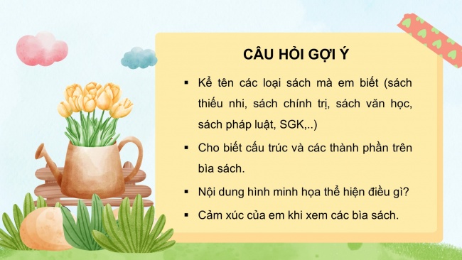 Soạn giáo án điện tử mĩ thuật 4 CTST bản 2 Bài 8: Trang trí bìa sách