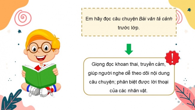 Soạn giáo án điện tử tiếng việt 4 cánh diều Bài 2 Đọc 4: Bài văn tả cảnh