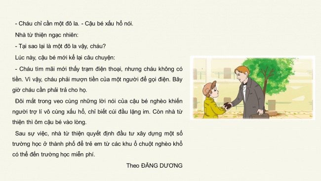 Soạn giáo án điện tử tiếng việt 4 cánh diều Bài 3 Nói và nghe 1: Kể chuyện: Chiếc ví