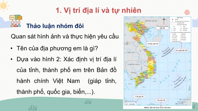 Soạn giáo án điện tử lịch sử và địa lí 4 cánh diều Bài 2: Địa phương em (tỉnh, thành phố trực thuộc Trung ương)