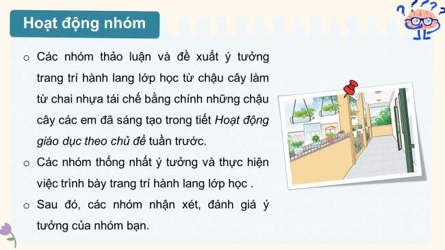 Soạn giáo án điện tử HĐTN 4 cánh diều Tuần 4: Dự án hành lang xanh - Hoạt động 3, 4