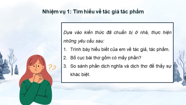 Soạn giáo án điện tử ngữ văn 11 KNTT Bài 2 Đọc 3: Con đường mùa đông