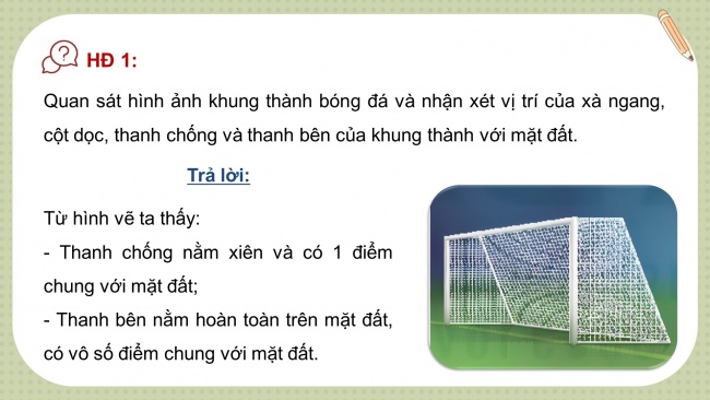 Soạn giáo án điện tử toán 11 KNTT Bài 12: Đường thẳng và mặt phẳng song song