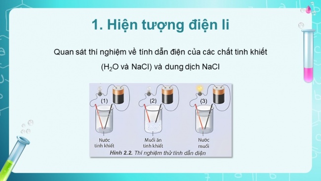 Soạn giáo án điện tử hóa học 11 KNTT Bài 2: Cân bằng trong dung dịch nước