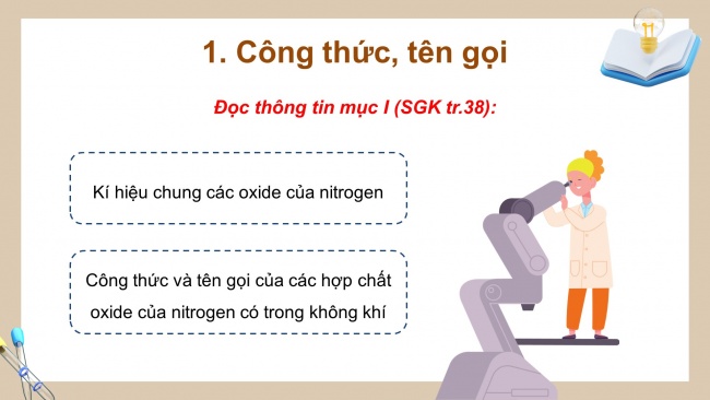 Soạn giáo án điện tử hóa học 11 KNTT Bài 6: Một số hợp chất của nitrogen với oxygen