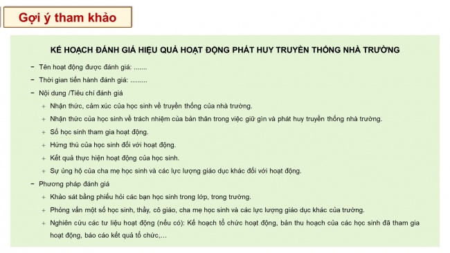 Soạn giáo án điện tử HĐTN 11 KNTT Chủ đề 1: Xây dựng và phát triển nhà trường - Hoạt động 6, 7