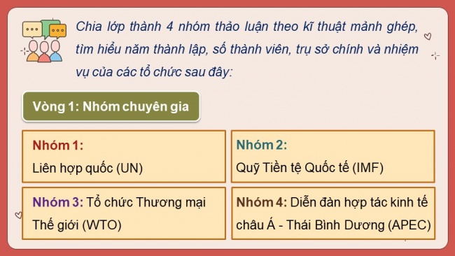 Soạn giáo án điện tử địa lí 11 CTST Bài 5: Một số tổ chức quốc tế và khu vực