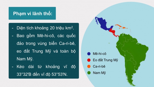 Soạn giáo án điện tử địa lí 11 CTST Bài 8: Tự nhiên, dân cư, xã hội và kinh tế Mỹ La tinh (Phần 1)